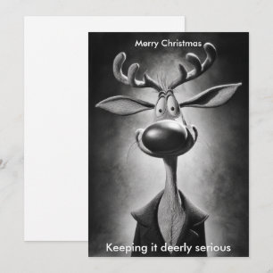 Cartes Pour Fêtes Annuelles Joyeux Noël Humour Renne Fêtes salutation 