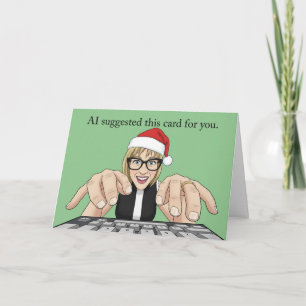 Cartes Pour Fêtes Annuelles Joyeux Noël IA Humour Intelligence Artificielle