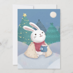 Cartes Pour Fêtes Annuelles Joyeux Noël : Illustration de lapin