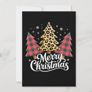 Cartes Pour Fêtes Annuelles Joyeux Noël Imprimé Léopard Arbre Noël Fêtes