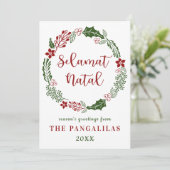 Cartes Pour Fêtes Annuelles Joyeux Noël indonésien, coutume (Debout devant)