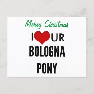 Cartes Pour Fêtes Annuelles Joyeux NOËL J'AIME TON CHEVAL DE BOLOGNE