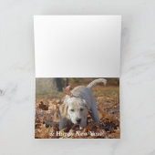 Cartes Pour Fêtes Annuelles Joyeux Noël Jaune Labrador Retriever (Intérieur)