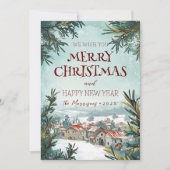 Cartes Pour Fêtes Annuelles Joyeux Noël Je Joyeux Nouvel An Hiver (Devant)