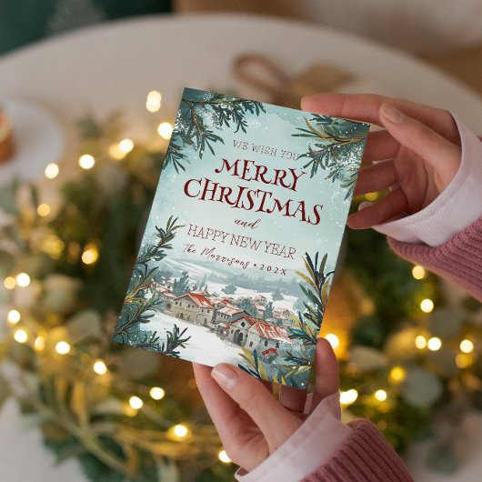 Cartes Pour Fêtes Annuelles Joyeux Noël Je Joyeux Nouvel An Hiver