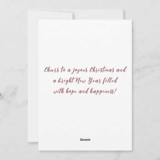 Cartes Pour Fêtes Annuelles Joyeux Noël Je Joyeux Nouvel An Pine Bell (Dos)