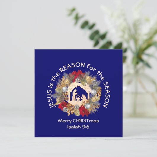 Cartes Pour Fêtes Annuelles Joyeux Noël JÉSUS EST LA RAISON Christian (Debout devant)