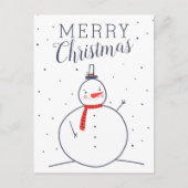 Cartes Pour Fêtes Annuelles Joyeux Noël | Joli Doodle Snowman (Devant)