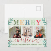 Cartes Pour Fêtes Annuelles Joyeux Noël Joyeuses Fêtes photo (Devant / Derrière)