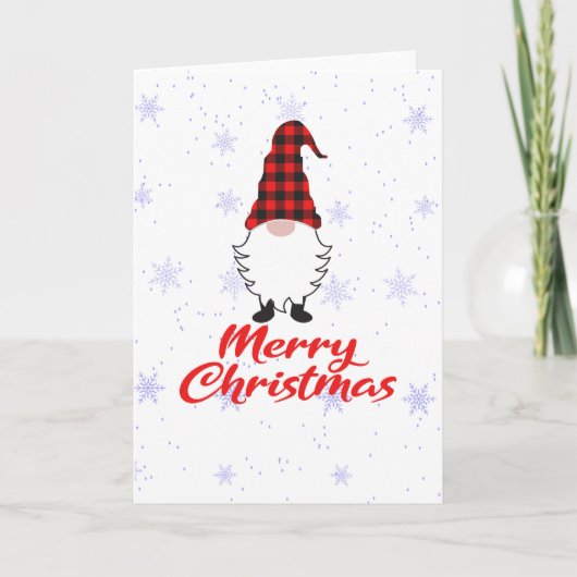 Cartes Pour Fêtes Annuelles Joyeux Noël Joyeux buffle rouge Plaid (Devant)