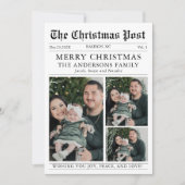 Cartes Pour Fêtes Annuelles Joyeux Noël Joyeux journal Année en revue Photo (Devant)