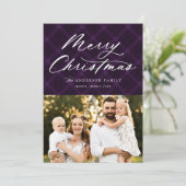 Cartes Pour Fêtes Annuelles Joyeux Noël Joyeux Joyeux Joyeux 3 Photo Violet Br (Debout devant)