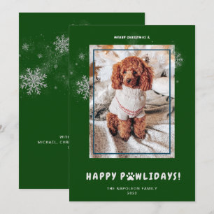 Cartes Pour Fêtes Annuelles Joyeux Noël Joyeux Joyeux PAWlidays Animaux domest
