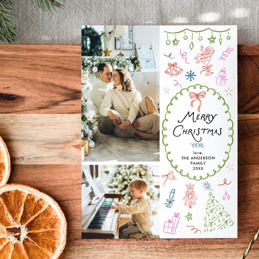 Cartes Pour Fêtes Annuelles Joyeux Noël Joyeux Noël 2 Photo tirée à la main