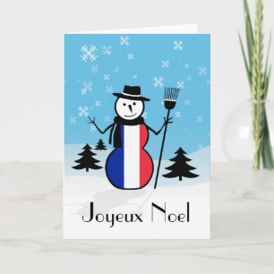 Cartes Pour Fêtes Annuelles Joyeux Noel Joyeux Noël Français Snowman France