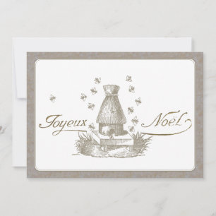 Cartes Pour Fêtes Annuelles Joyeux Noel Joyeux Noël Hive française abeilles