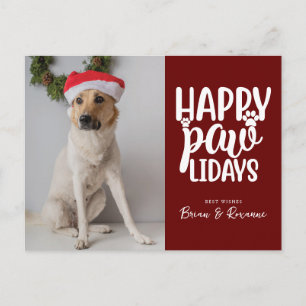 Cartes Pour Fêtes Annuelles JOYEUX NOËL Joyeux Paw-lidays