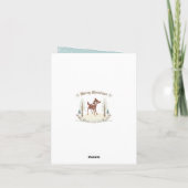 Cartes Pour Fêtes Annuelles Joyeux Noël joyeux Rain Deer (Dos)