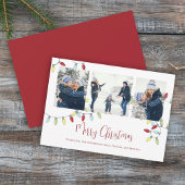 Cartes Pour Fêtes Annuelles Joyeux Noël Joyeux String Lights 3 Photo