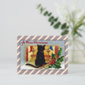 Cartes Pour Fêtes Annuelles Joyeux Noël Kitty (Debout devant)