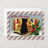 Cartes Pour Fêtes Annuelles Joyeux Noël Kitty (Devant / Derrière)