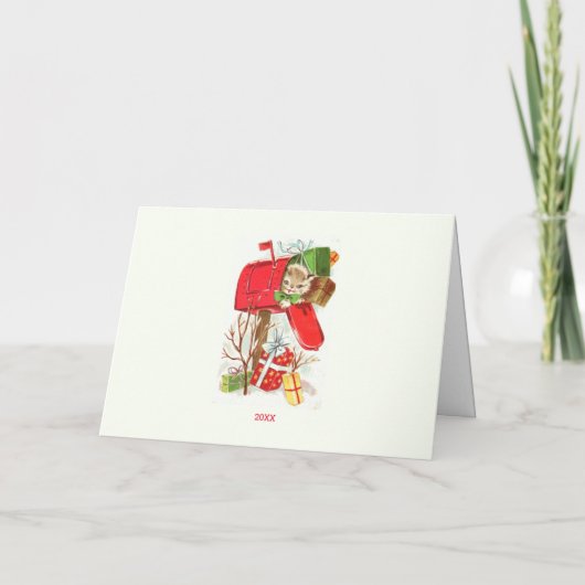 Cartes Pour Fêtes Annuelles Joyeux Noël Kitty Personnalisez votre salut Ho (Dos)