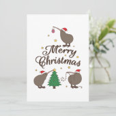 Cartes Pour Fêtes Annuelles Joyeux Noël Kiwi (Debout devant)