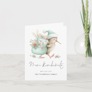 Cartes Pour Fêtes Annuelles Joyeux Noël Kiwi plié Noël néo-zélandais