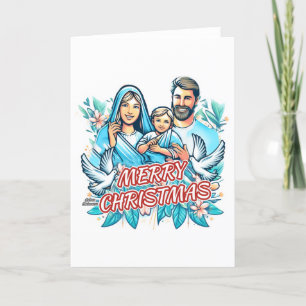 Cartes Pour Fêtes Annuelles Joyeux Noël - La Sainte Famille - Nativité