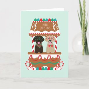 Cartes Pour Fêtes Annuelles Joyeux Noël Labrador Retriever Dogs
