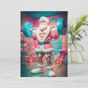 Cartes Pour Fêtes Annuelles Joyeux Noël   Le Père Noël soulève plus que des ca