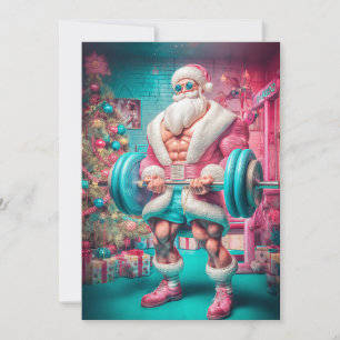 Cartes Pour Fêtes Annuelles Joyeux Noël Le Père Noël Soulève Plus que des Ca