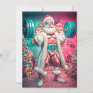 Cartes Pour Fêtes Annuelles Joyeux Noël   Le Père Noël soulève plus que des ca