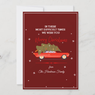 Cartes Pour Fêtes Annuelles Joyeux Noël Les temps les plus difficiles