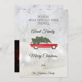 Cartes Pour Fêtes Annuelles Joyeux Noël Les temps les plus difficiles Arbre Fe (Devant / Derrière)