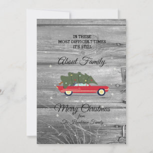 Cartes Pour Fêtes Annuelles Joyeux Noël Les temps les plus difficiles Rustique