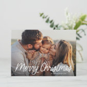 Cartes Pour Fêtes Annuelles Joyeux Noël lettrage moderne simple une photo (Debout devant)