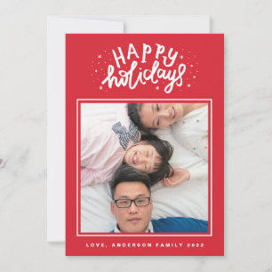 Cartes Pour Fêtes Annuelles Joyeux Noël lettrage rouge Noël