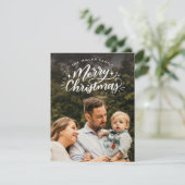 Cartes Pour Fêtes Annuelles Joyeux Noël Lettré à la main (Debout devant)