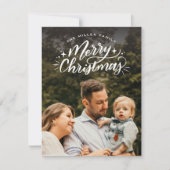 Cartes Pour Fêtes Annuelles Joyeux Noël Lettré à la main (Devant)