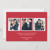 Cartes Pour Fêtes Annuelles Joyeux Noël Lettré à la main pleine photo (Dos)