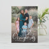 Cartes Pour Fêtes Annuelles Joyeux Noël Lettré main moderne (Debout devant)