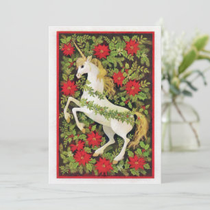 Cartes Pour Fêtes Annuelles Joyeux Noël licorne