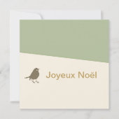 Cartes Pour Fêtes Annuelles Joyeux Noel Little Bird Neige Noël (Devant)
