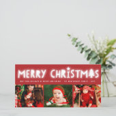 Cartes Pour Fêtes Annuelles Joyeux Noël Llow Whimsical Tree Modern 3 Photo (Debout devant)