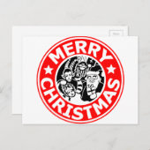 Cartes Pour Fêtes Annuelles Joyeux Noël Logo Krampus (Devant / Derrière)