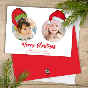 Cartes Pour Fêtes Annuelles Joyeux Noël, lutin de Noël mignon et drôle, photo
