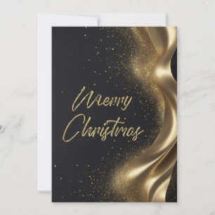 Cartes Pour Fêtes Annuelles Joyeux Noël Luxe Black Gold