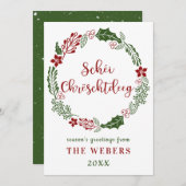 Cartes Pour Fêtes Annuelles Joyeux Noël luxembourgeois, Custom (Devant / Derrière)