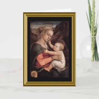 Cartes Pour Fêtes Annuelles Joyeux Noël - Madonna & Child